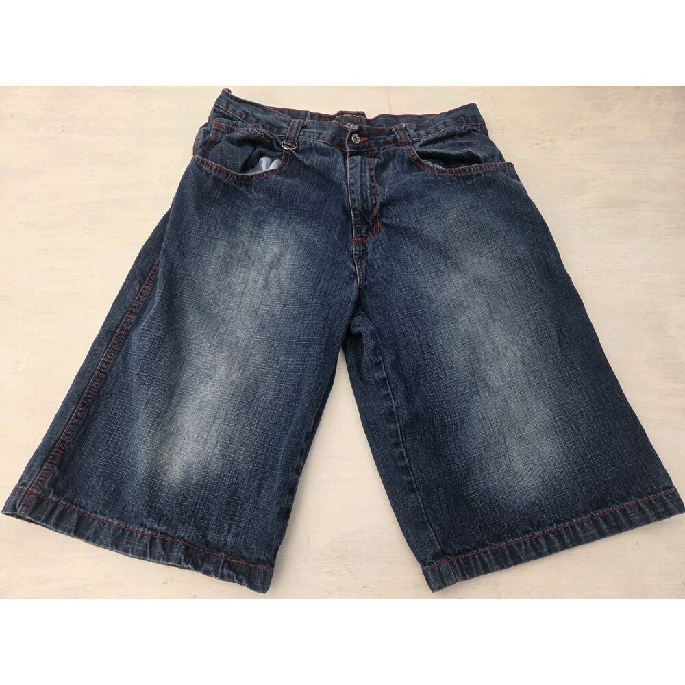 Vtg SouthPole Men’s 38 Wide Leg Baggy Denim Shorts Y2K Grunge Hip Hop